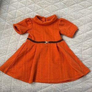 Janie and Jack 2t quilted dress in orange